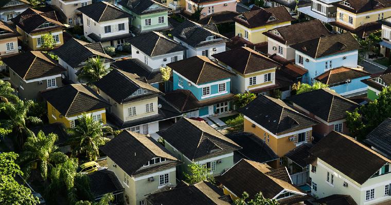 Cottage houses neighborhood