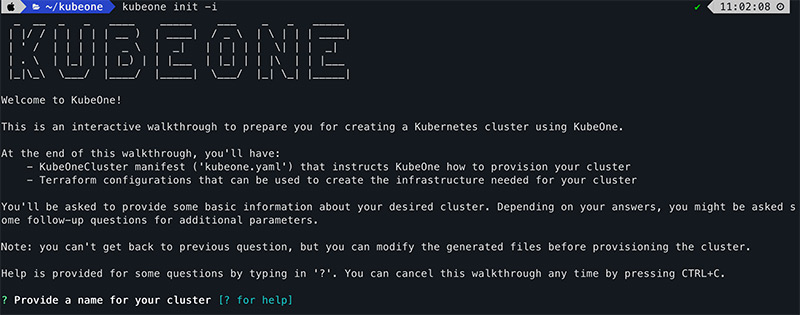 Set up KubeOne with kubeone init subcommand